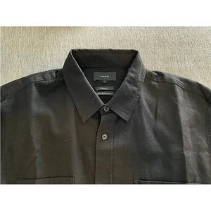 Vince Black Lightweight Flannel Shirt Large